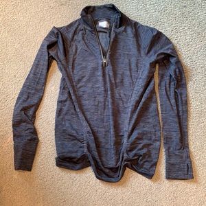Black space dye 1/4 zip Athleta